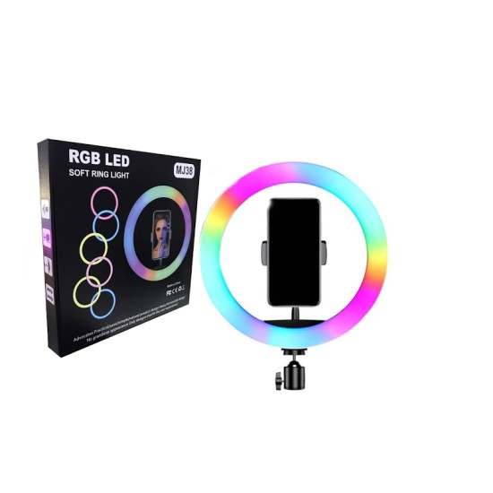SUPORTE RINGLIGHT MJ 38 COM SUPORTE PARA TELEFONE 38CM PRETO SUPORTE RINGLIGHT MJ 38 COM SUPORTE PARA TELEFONE 38CM PRETO